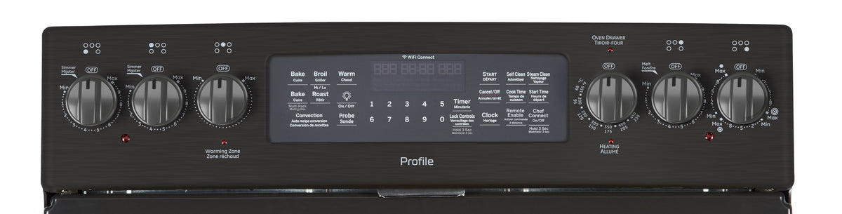GE Profile Black Stainless Steel Freestanding Electric Range (7.2 Cu. Ft.) - PCB987BMTS