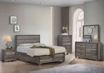 Sophie 3-Piece King Storage Bed - Weathered Grey