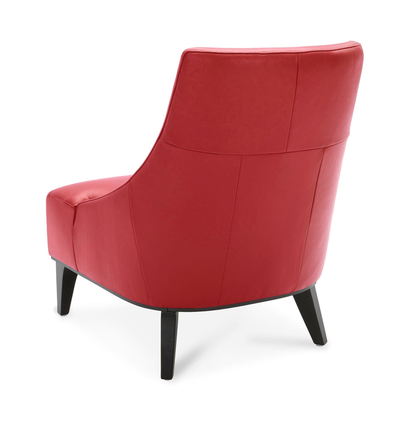 Marquise Leather Slipper Chair - Red