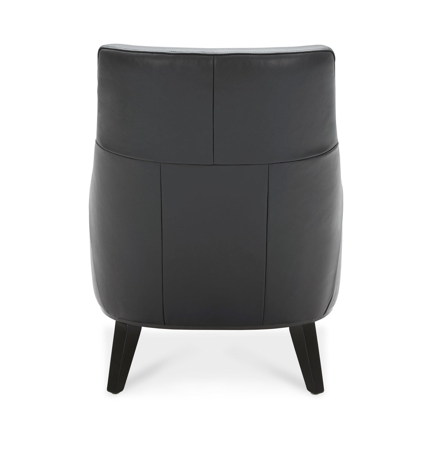 Marquise Leather Slipper Chair - Dark Grey