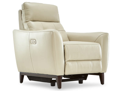 Wexner Leather Dual Power Recliner - Colby Stone