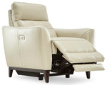Wexner Leather Dual Power Recliner - Colby Stone