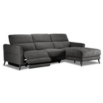 Francesca 2-Piece Power Reclining Sectional with Right-Facing Chaise - Starburst Metal