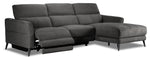 Francesca 2-Piece Power Reclining Sectional with Right-Facing Chaise - Starburst Metal