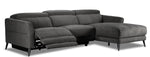 Francesca 2-Piece Power Reclining Sectional with Right-Facing Chaise - Starburst Metal