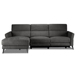 Francesca 2-Piece Power Reclining Sectional with Left-Facing Chaise - Starburst Metal