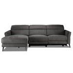 Francesca 2-Piece Power Reclining Sectional with Left-Facing Chaise - Starburst Metal