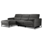 Francesca 2-Piece Power Reclining Sectional with Left-Facing Chaise - Starburst Metal