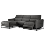 Francesca 2-Piece Power Reclining Sectional with Left-Facing Chaise - Starburst Metal