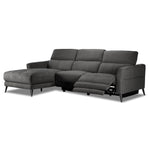 Francesca 2-Piece Power Reclining Sectional with Left-Facing Chaise - Starburst Metal