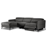 Francesca 2-Piece Power Reclining Sectional with Left-Facing Chaise - Starburst Metal