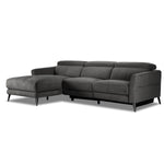 Francesca 2-Piece Power Reclining Sectional with Left-Facing Chaise - Starburst Metal