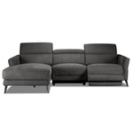 Francesca 2-Piece Power Reclining Sectional with Left-Facing Chaise - Starburst Metal