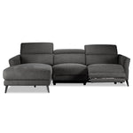 Francesca 2-Piece Power Reclining Sectional with Left-Facing Chaise - Starburst Metal