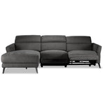 Francesca 2-Piece Power Reclining Sectional with Left-Facing Chaise - Starburst Metal