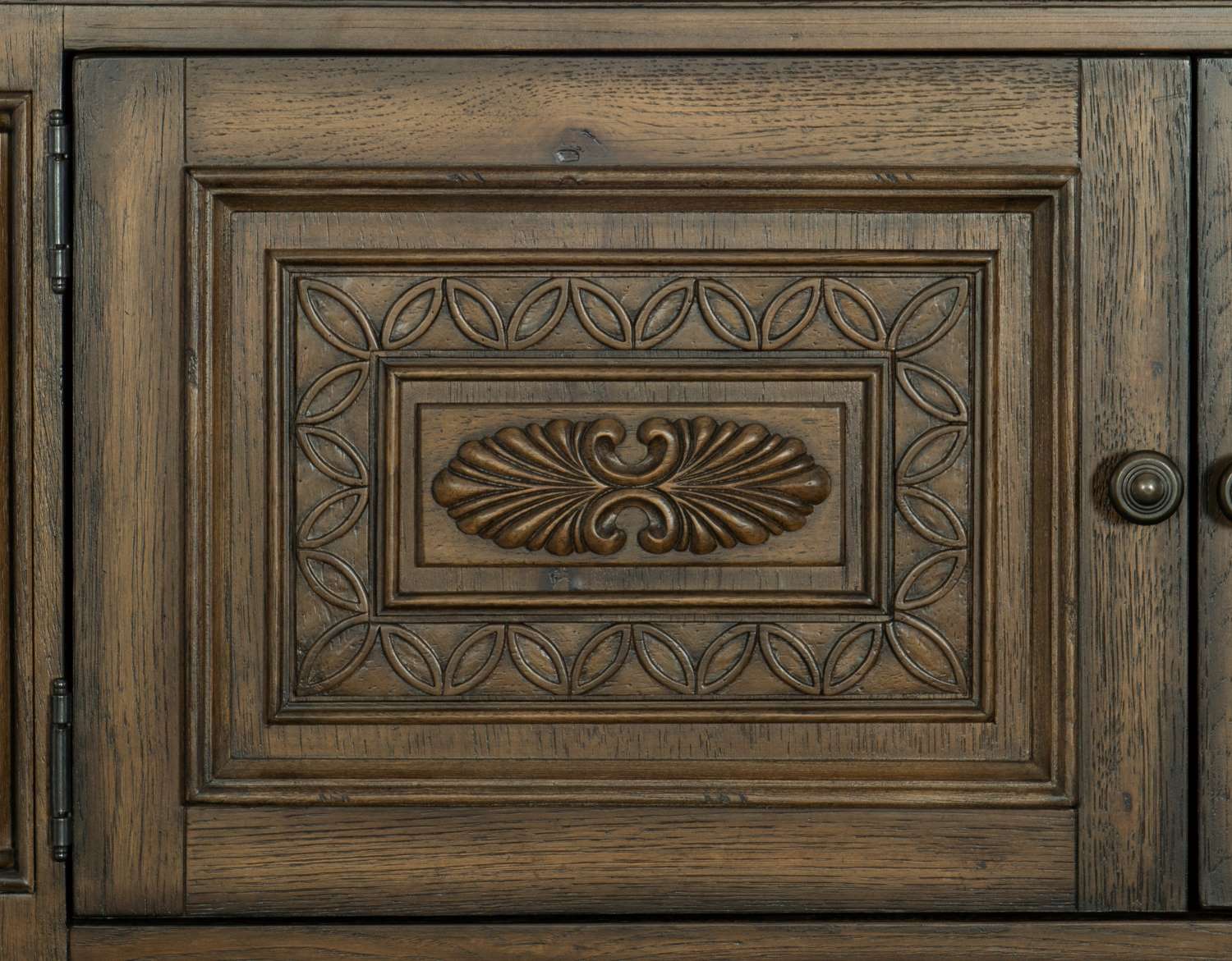 Rachelle 4 Drawer Chest with Storage Cabinet - Pecan