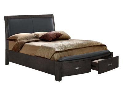 Cinema 3-Piece King Storage Bed - Charcoal