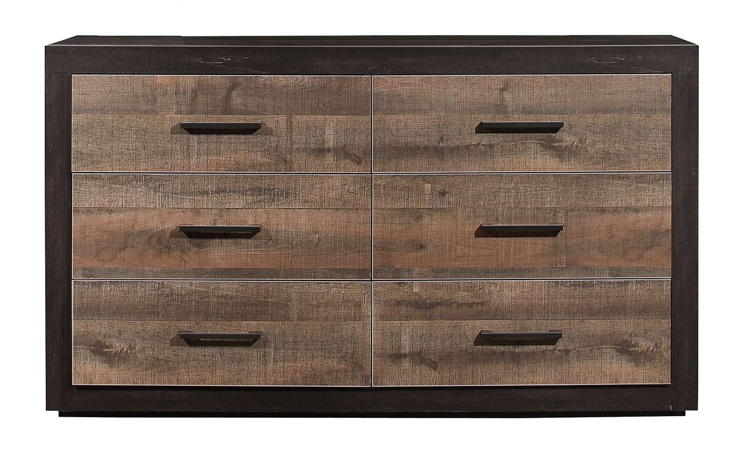 Miter 6 Drawer Dresser - Black, Brown