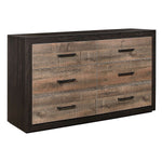 Miter 6 Drawer Dresser - Black, Brown
