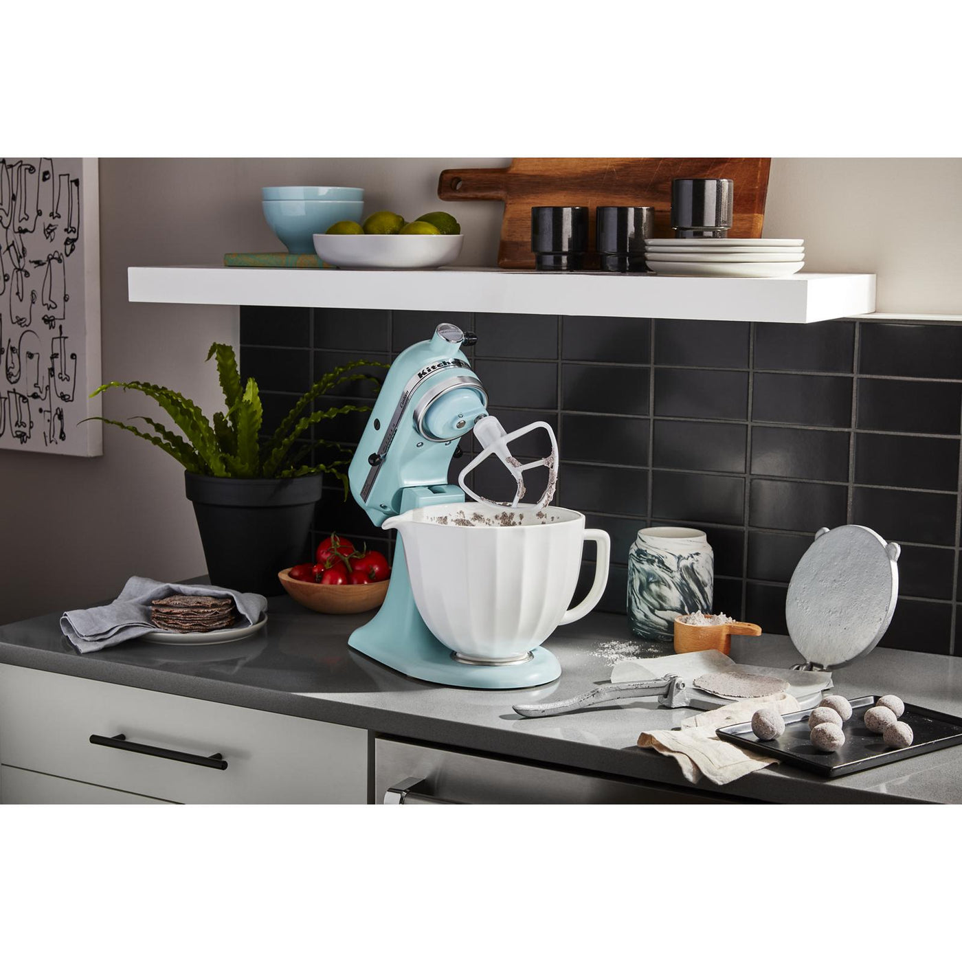 KitchenAid Mineral Water Blue Artisan® Series 5 Quart Tilt-Head Stand Mixer - KSM150PSMI