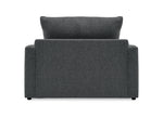 Harper Twin Sofa Bed with Memory Foam Mattress - Charcoal