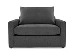 Harper Twin Sofa Bed with Memory Foam Mattress - Charcoal