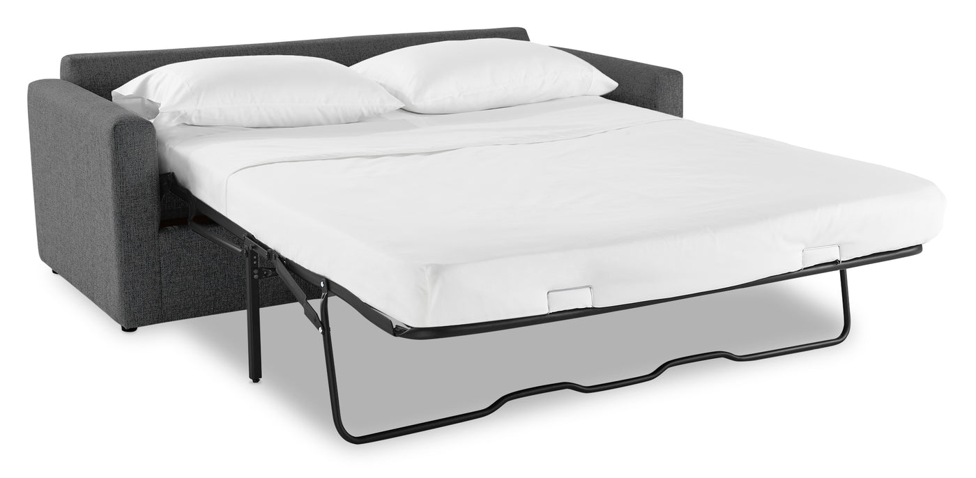 Harper Full Sofa Bed with Memory Foam Mattress - Charcoal