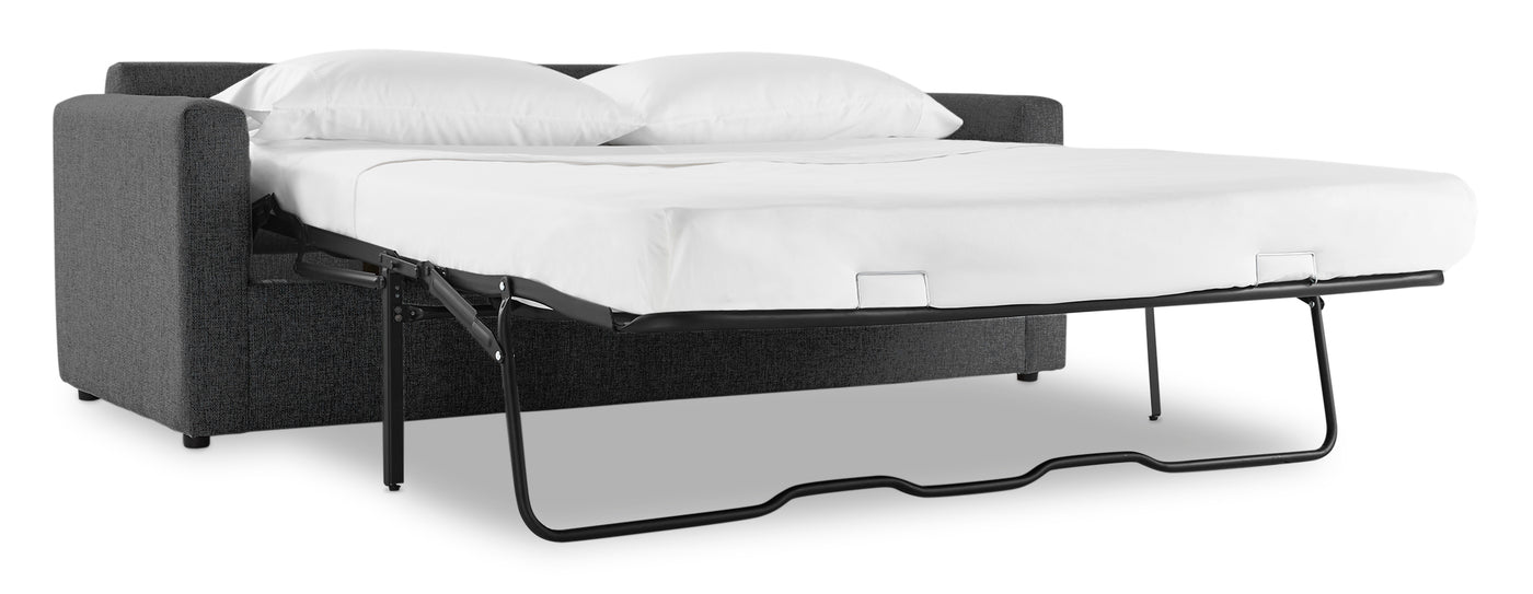 Harper Full Sofa Bed with Memory Foam Mattress - Charcoal