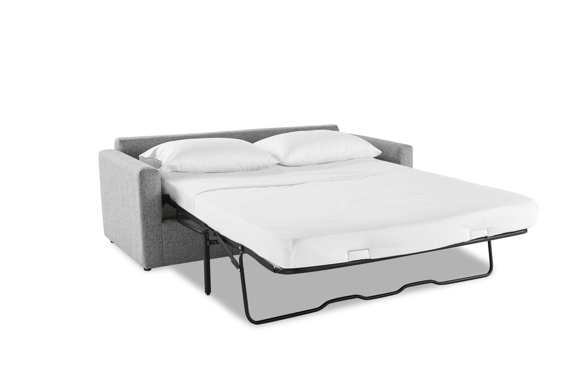 Harper Queen Sofa Bed with Memory Foam Mattress Grey Leon's