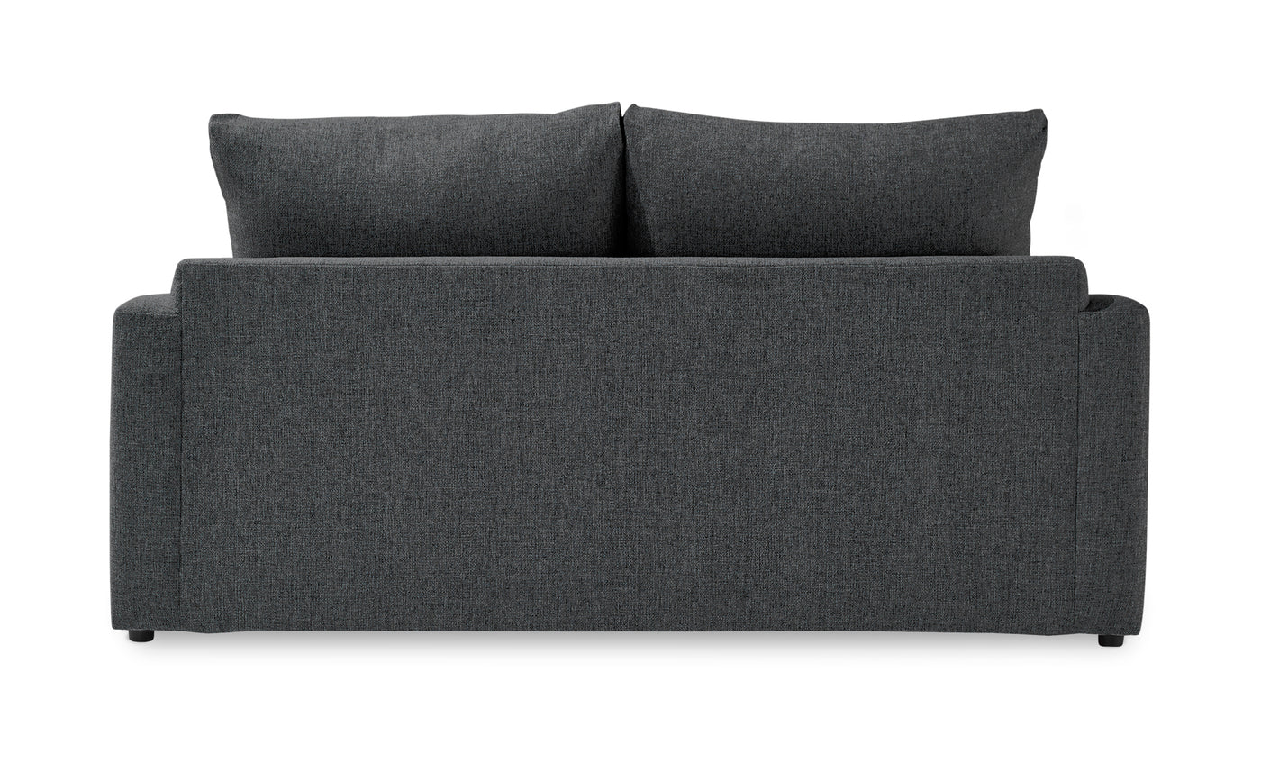 Harper Full Sofa Bed with Memory Foam Mattress - Charcoal