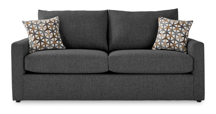 Harper Queen Sofa Bed with Memory Foam Mattress - Charcoal