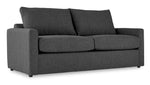 Harper Queen Sofa Bed with Memory Foam Mattress - Charcoal