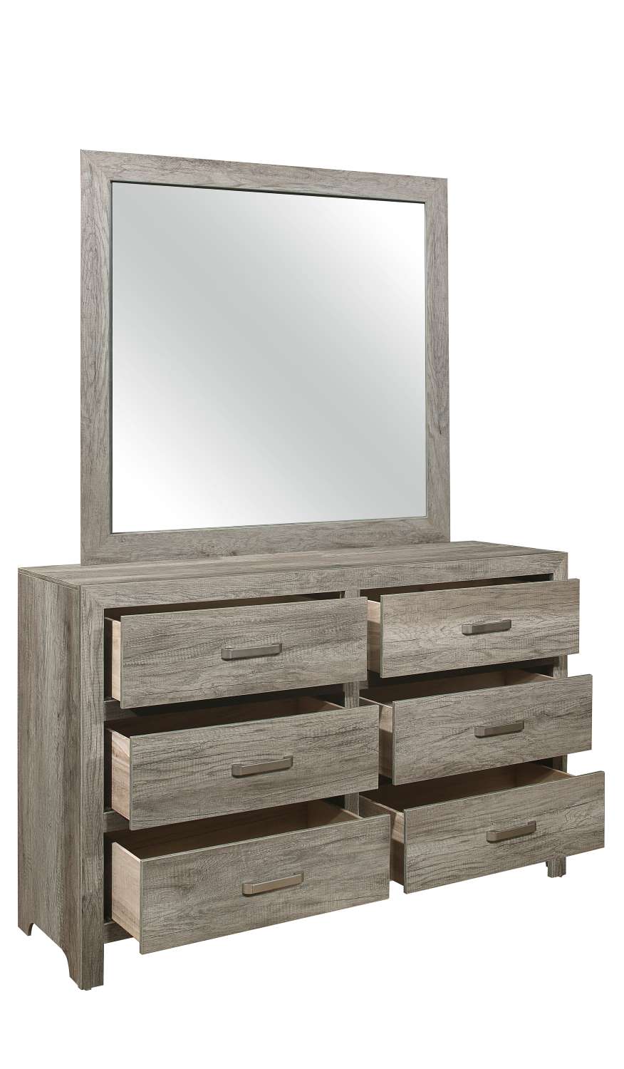 Mandan 6 Drawer Dresser - Weathered Grey