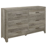 Mandan 6 Drawer Dresser - Weathered Grey