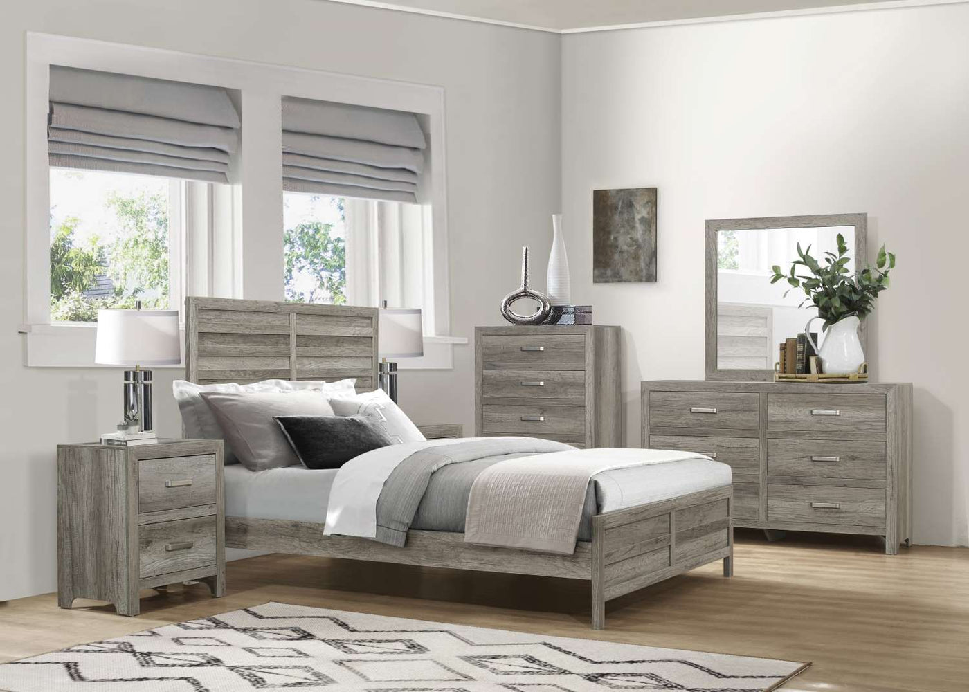 Mandan 6 Drawer Dresser - Weathered Grey