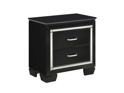 Allura Night Table with LED Lighting - Black