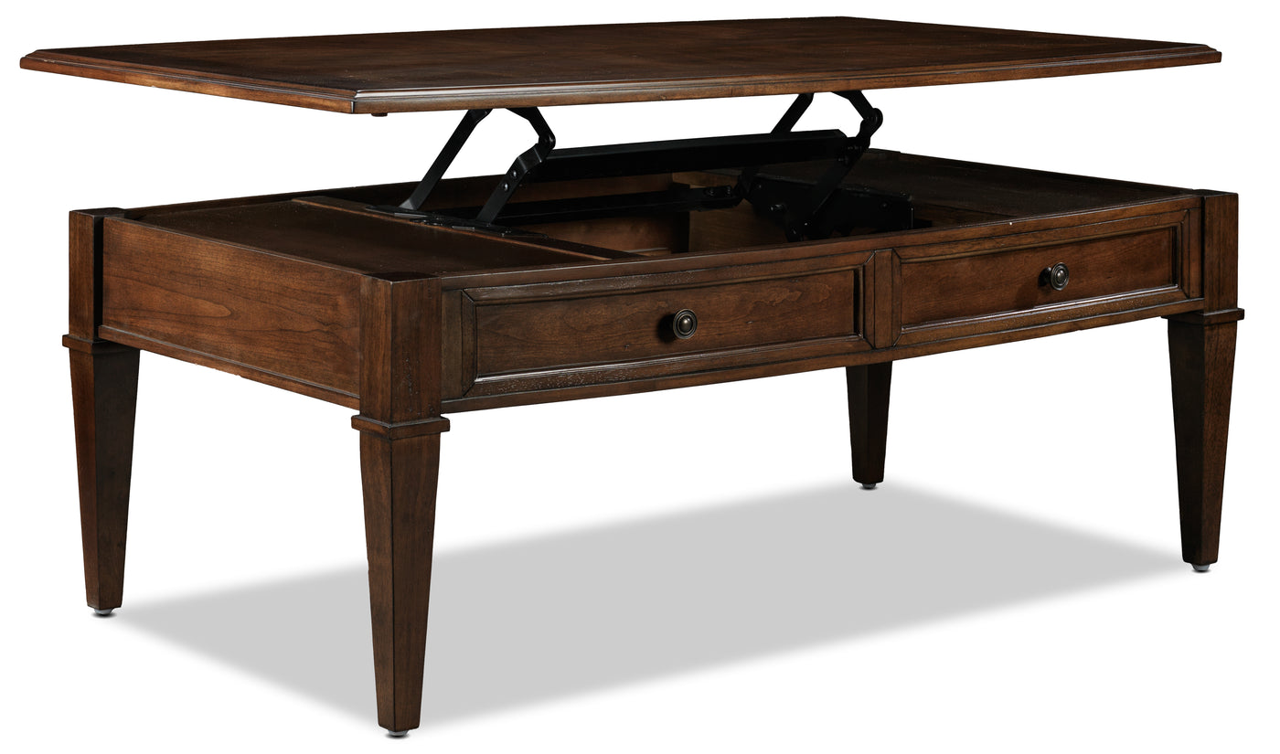Wilton Lift-Top Coffee Table - Cherry