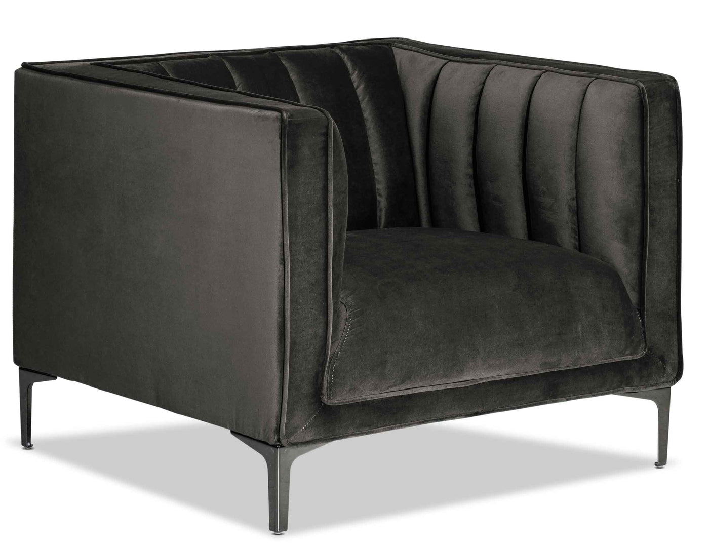 Celina Sofa, Loveseat and Chair Set - Dark Grey