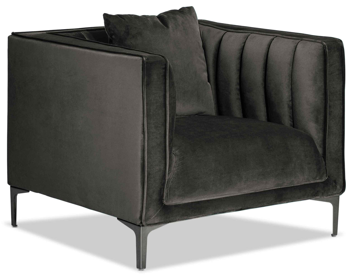 Celina Sofa and Chair Set - Dark Grey