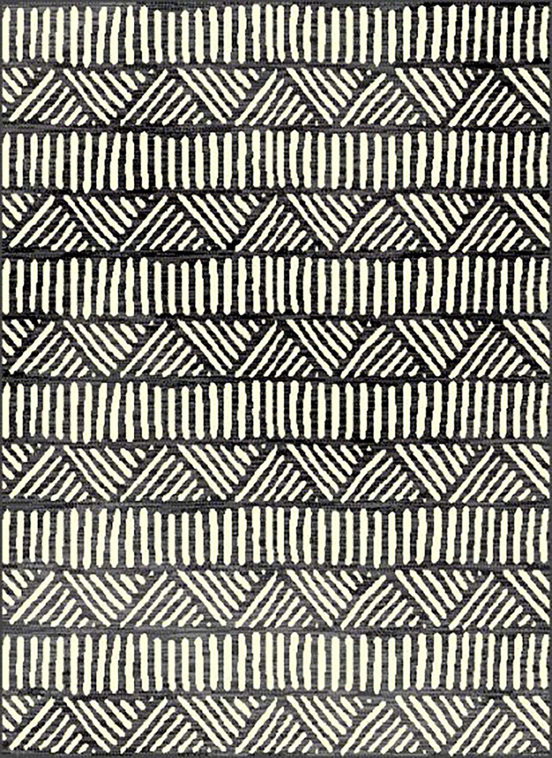 Fiona 4'7'' X 6'7'' Tribal Rug - Grey White Area Rug