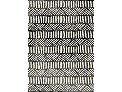 Fiona 4'7'' X 6'7'' Tribal Rug - Grey White Area Rug