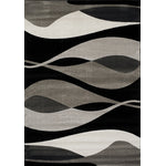 Paladin 7'10" X 10'6" Drifts Rug - Black Grey  Area Rug