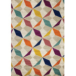 Brille 5'3" X 7'7" Diamond Checkerboard Rug - Multicolour Area Rug