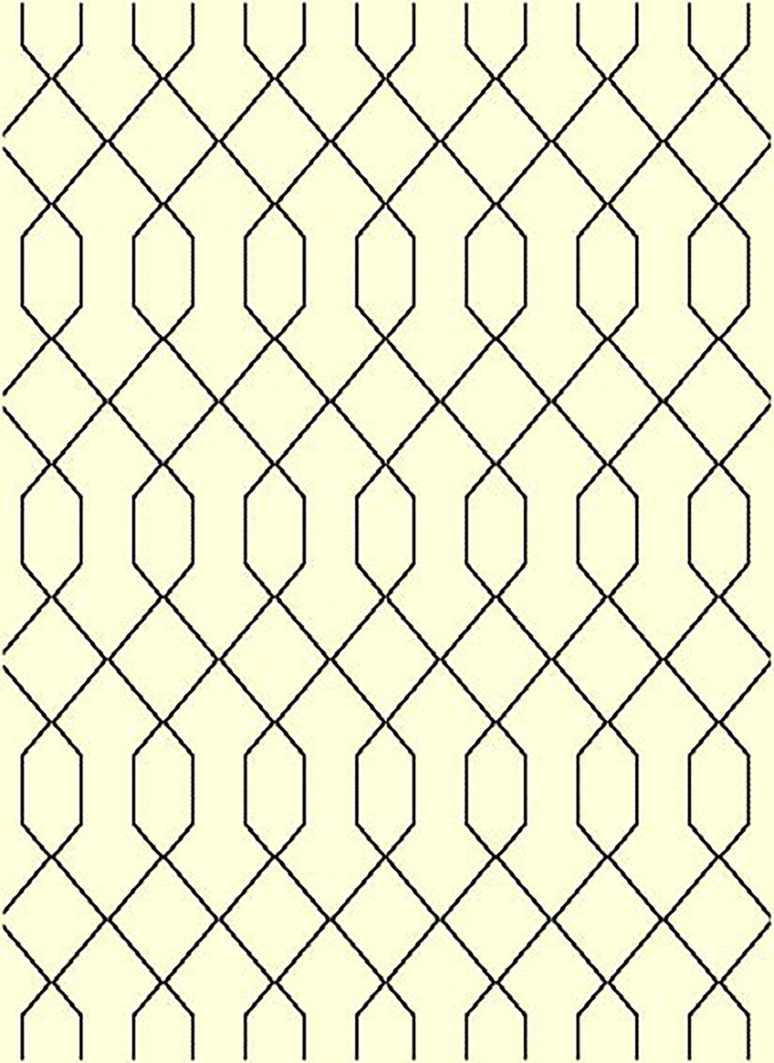 Fiona 4'7'' X 6'7'' Geometric Rug - Cream Black Area Rug