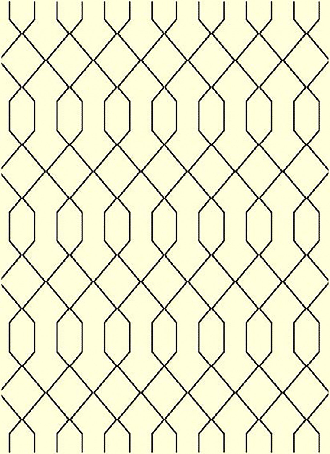 Fiona 4'7'' X 6'7'' Geometric Rug - Cream Black Area Rug