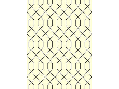 Fiona 4'7'' X 6'7'' Geometric Rug - Cream Black Area Rug
