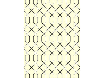 Fiona 4'7'' X 6'7'' Geometric Rug - Cream Black Area Rug