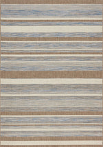 Euclid 3'11" X 5'7" Indoor/Outdoor Banded Rug - Grey Brown  Area Rug