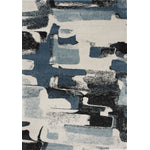 Easterly 7'10" X 10'6" Uneven Stamps Rug - Cream Blue Grey  Area Rug