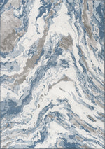 Intrepid 7'10" X 10'10" Rushing Water Rug - Blue Cream Area Rug